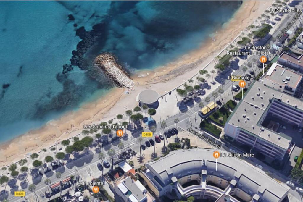Blue Summer Vibes Duplex Studio For 4P, Ac, Sea View, Parking, Beach At 50M, Spa Access -3 La Ciotat Kültér fotó